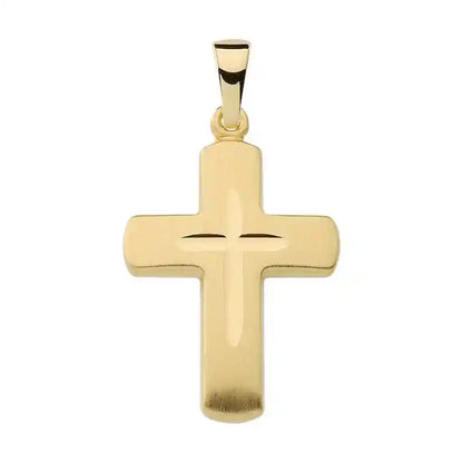 Gold Anhänger Kreuz  mit Goldkette massiv 333 - 8 Karat Gold