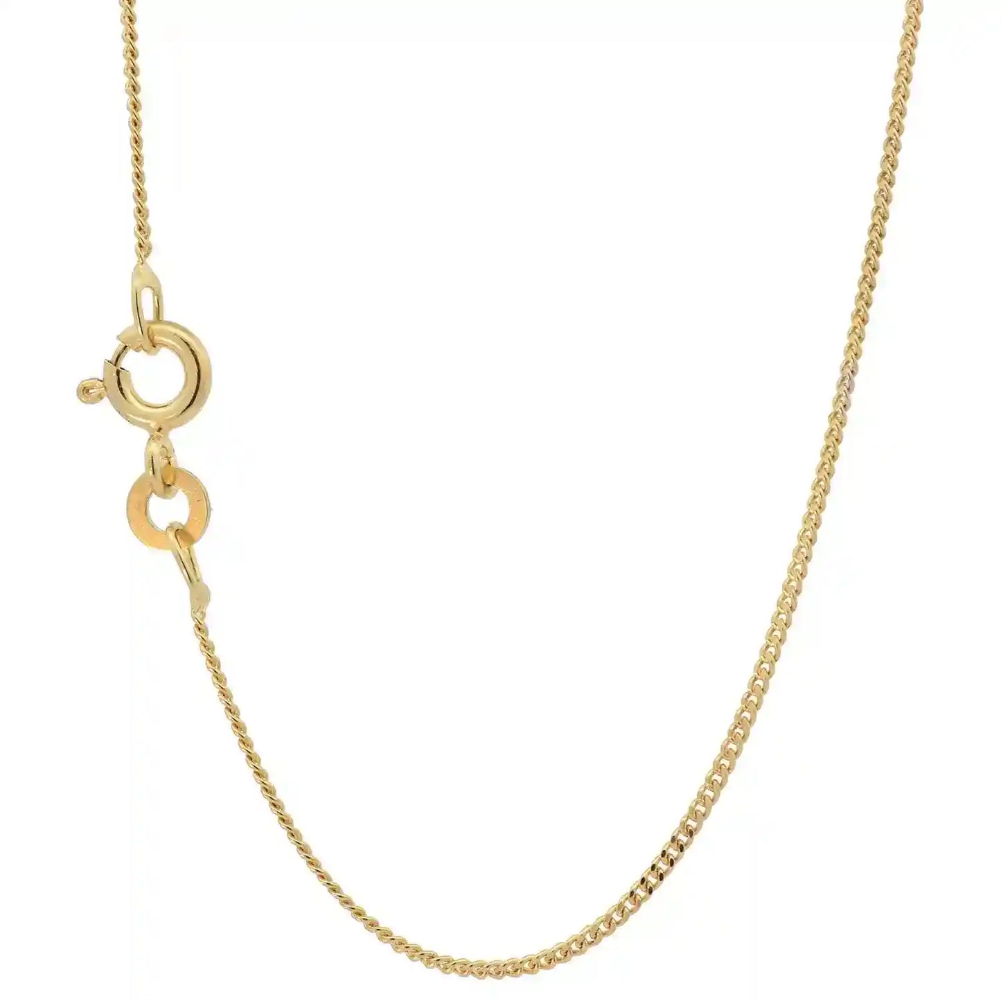 Gold Anhänger Kreuz mit Goldkette massiv 585 - 14 Karat Gold - Firma Holzenplotz - Silberketten-Goldketten.de 