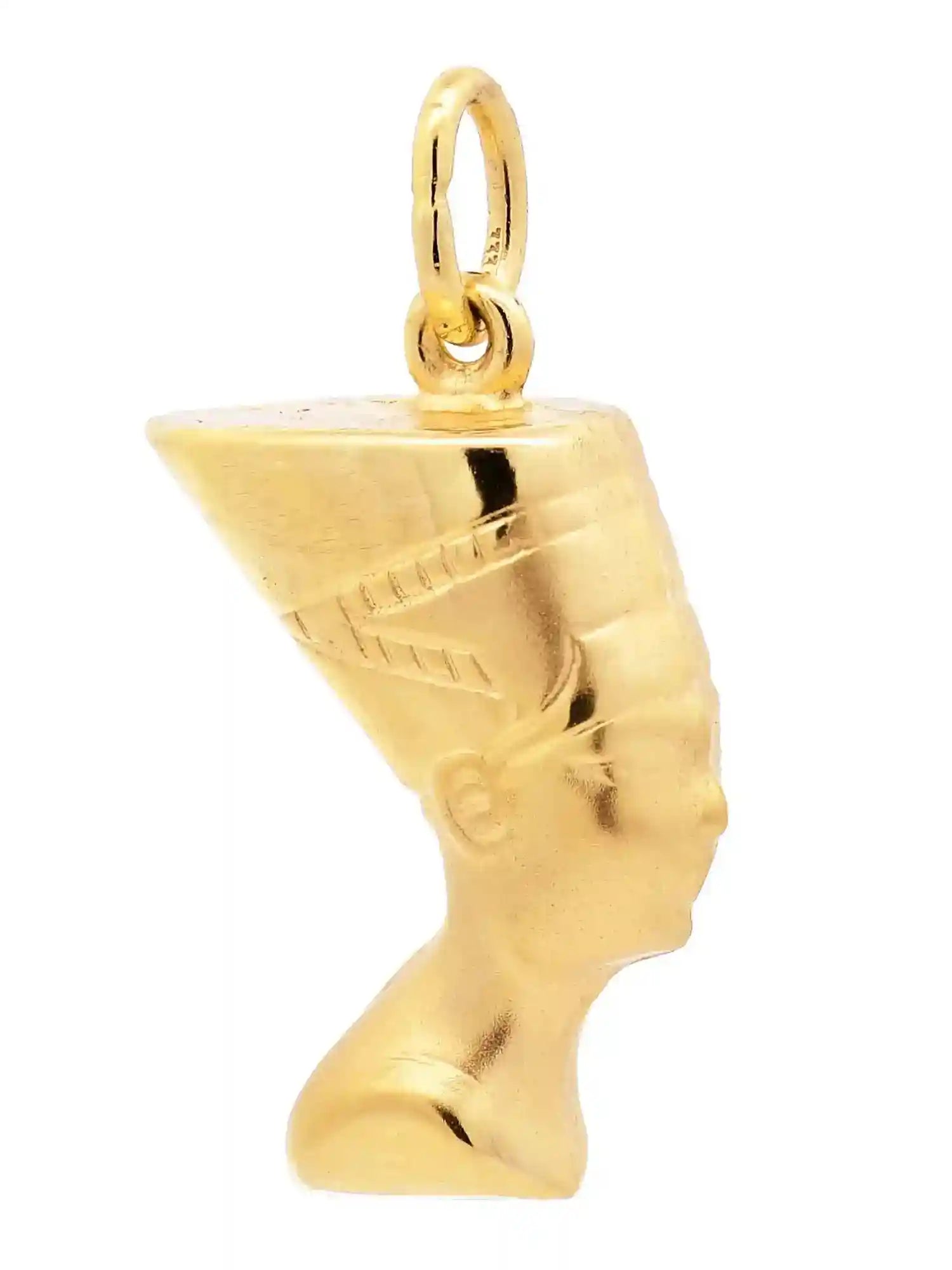 Gold Anhänger Nofretete mit Goldkette massiv 333 - 8 Karat Gold - Firma Holzenplotz - Silberketten-Goldketten.de 