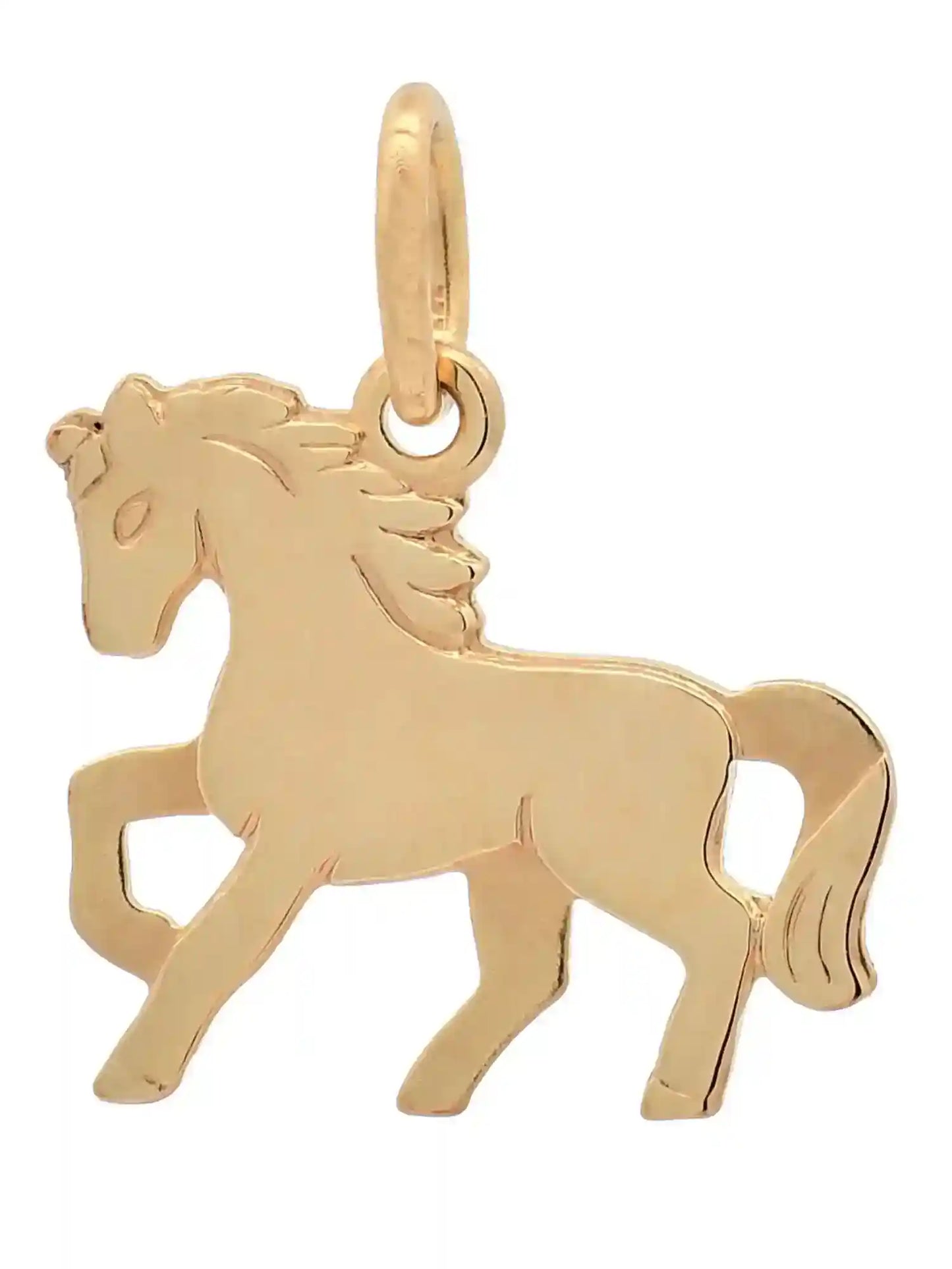 Gold Anhänger Pferd  mit Goldkette massiv 333 - 8 Karat Gold