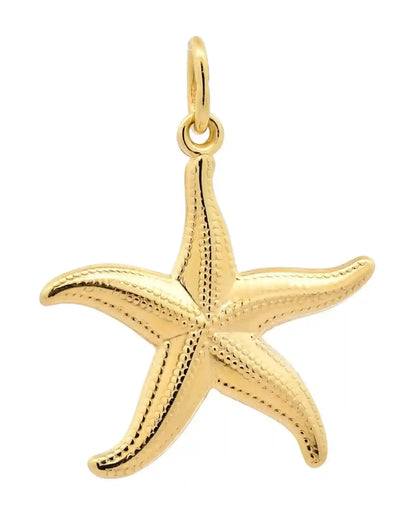 Gold Anhänger Seestern  mit Goldkette massiv 333 - 8 Karat Gold