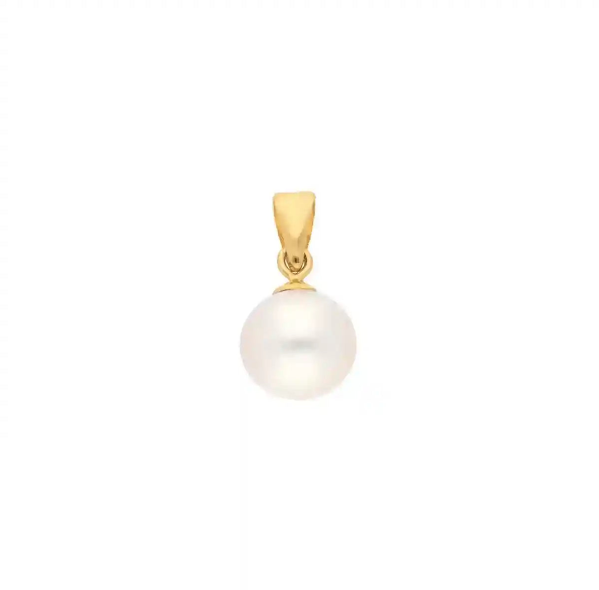 Gold Anhänger Süßwasserperle mit Goldkette 585-14 Karat Gold - Firma Holzenplotz - Silberketten-Goldketten.de 