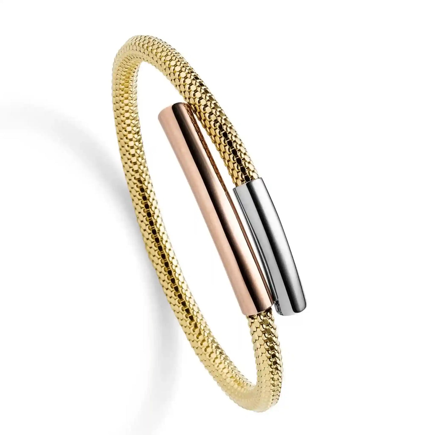 Gold Armspange Breite 5,0 mm - 585-14 Karat Gelbgold Rotgold Weißgold