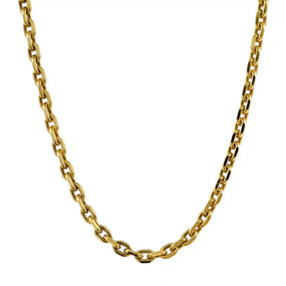 Gold Collier mit Farbsteinen Ankerkette diamantiert 585-14 Karat Gold
