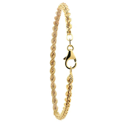 Goldarmband Kordelkette hohl  Armkette Breite 3,3mm - 333-8 Karat Gold