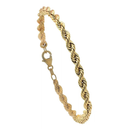 Goldarmband Kordelkette hohl  Armkette Breite 4,5mm - 333-8 Karat Gold