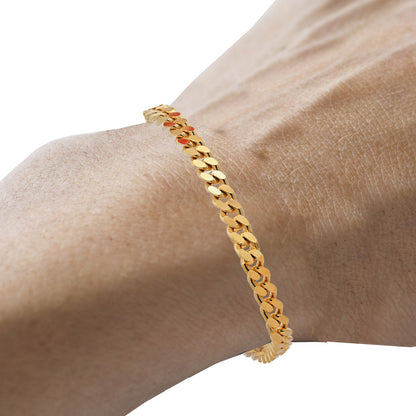 Goldarmband Panzerkette Armkette Breite 3,0mm massiv 585 - 14 Karat Gold - Firma Holzenplotz - Silberketten - Goldketten.de
