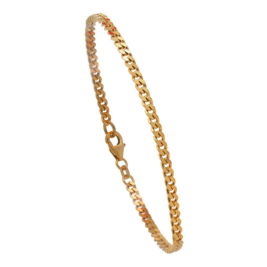 Goldarmband Panzerkette Armkette Breite 3,0mm massiv 585 - 14 Karat Gold - Firma Holzenplotz - Silberketten - Goldketten.de