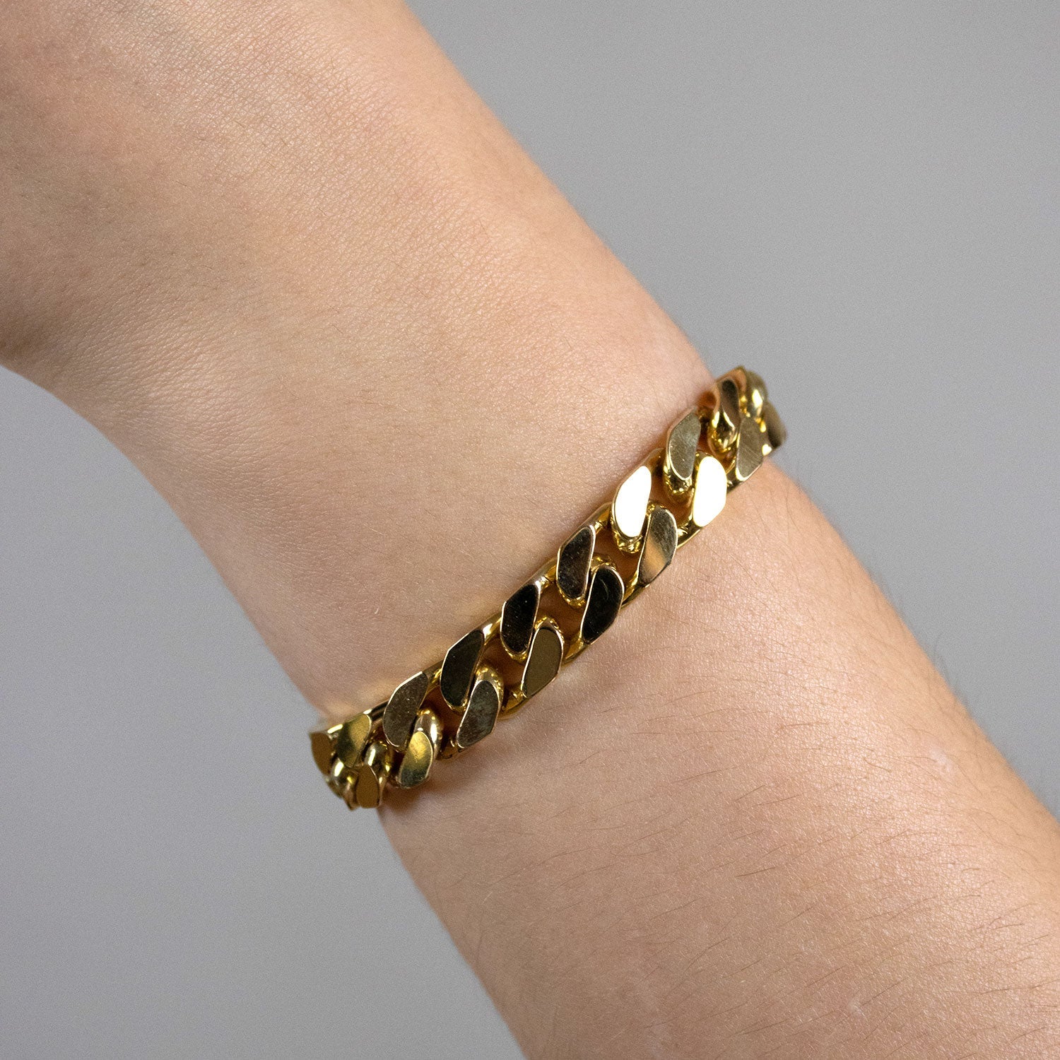 Goldarmband Panzerkette Armkette Breite 7,0mm massiv 585 - 14 Karat Gold - Firma Holzenplotz - Silberketten - Goldketten.de