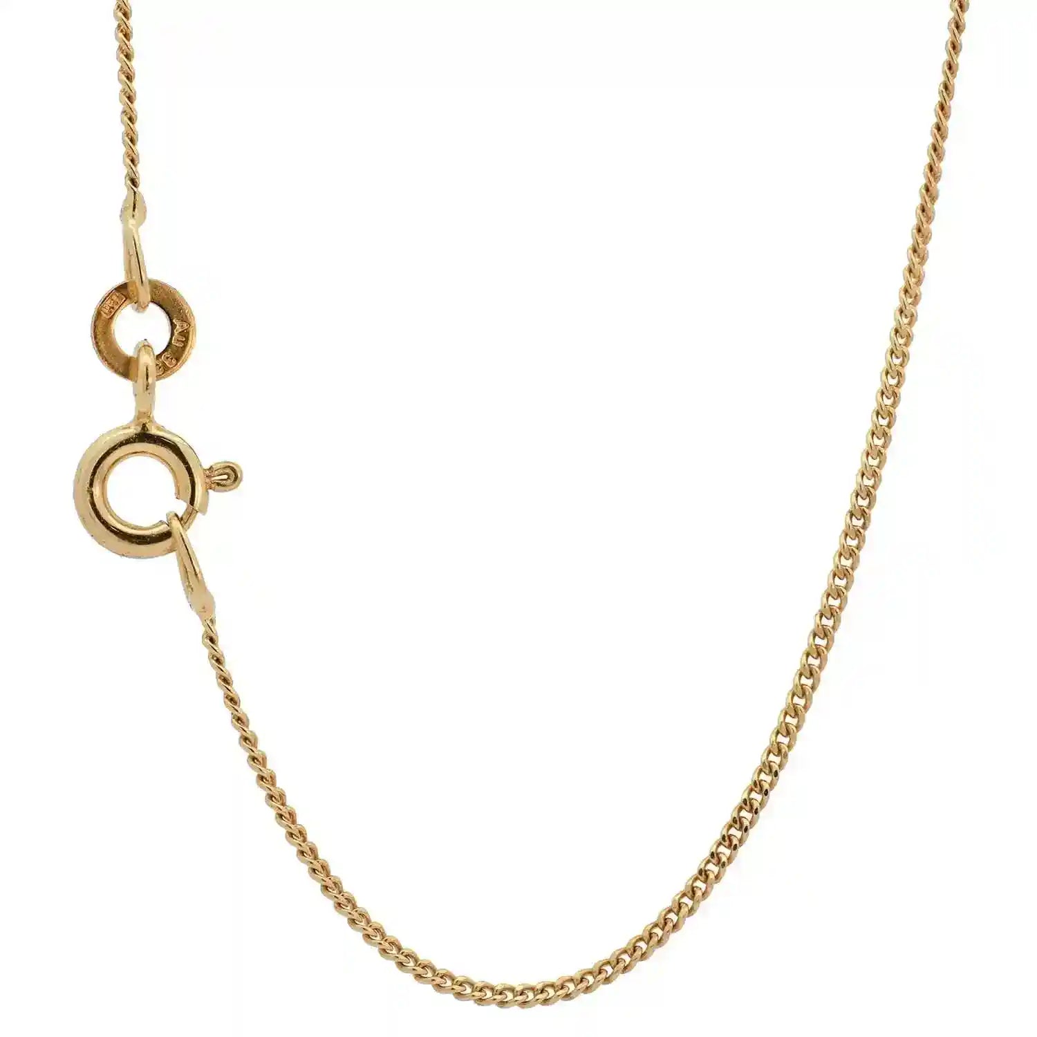 Goldkette Anhänger Kreuz mit Halskette 1,1 mm massiv 333 -8 Karat Gold - Firma Holzenplotz - Silberketten-Goldketten.de 