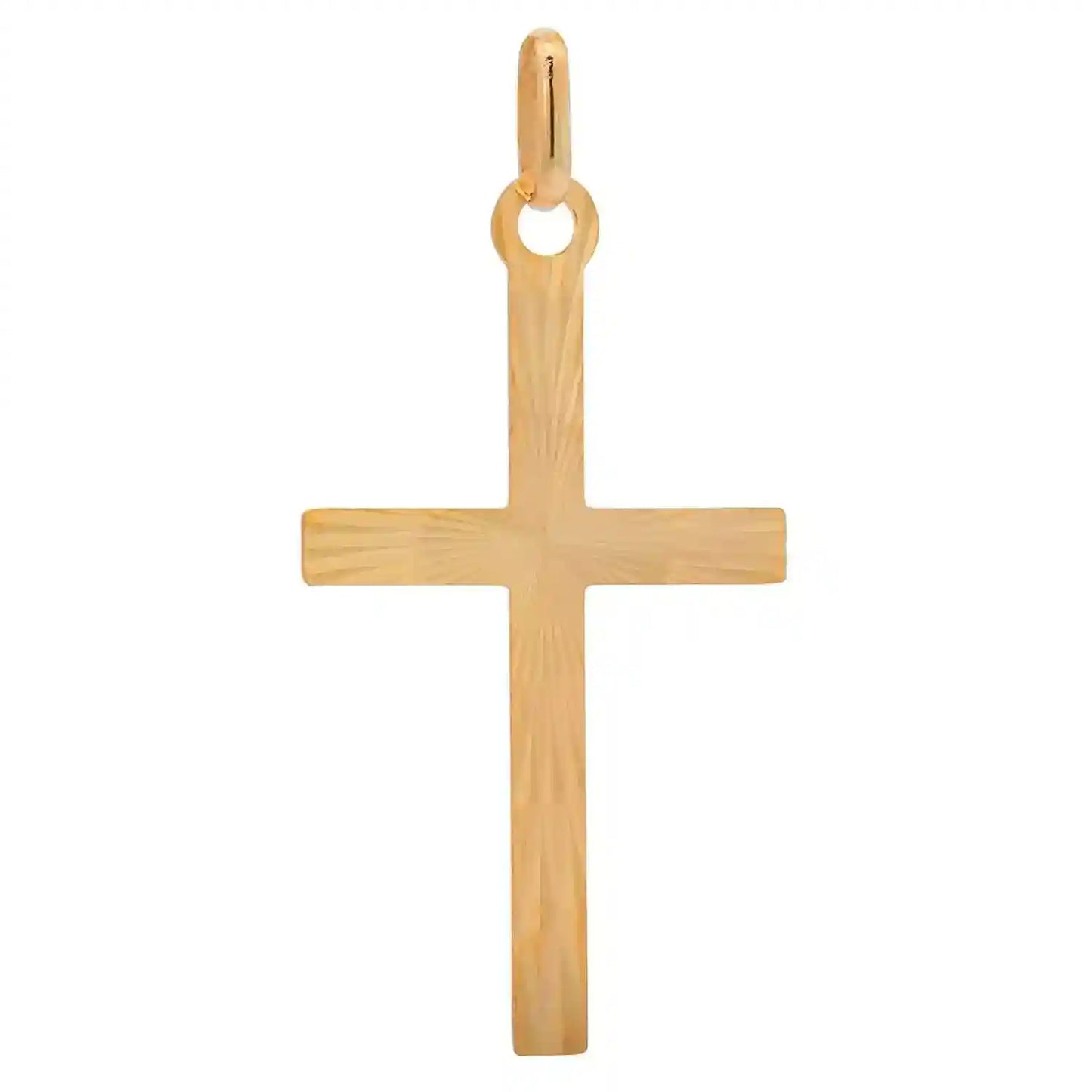 Goldkette Anhänger Kreuz mit Halskette 1,1 mm massiv 333 -8 Karat Gold