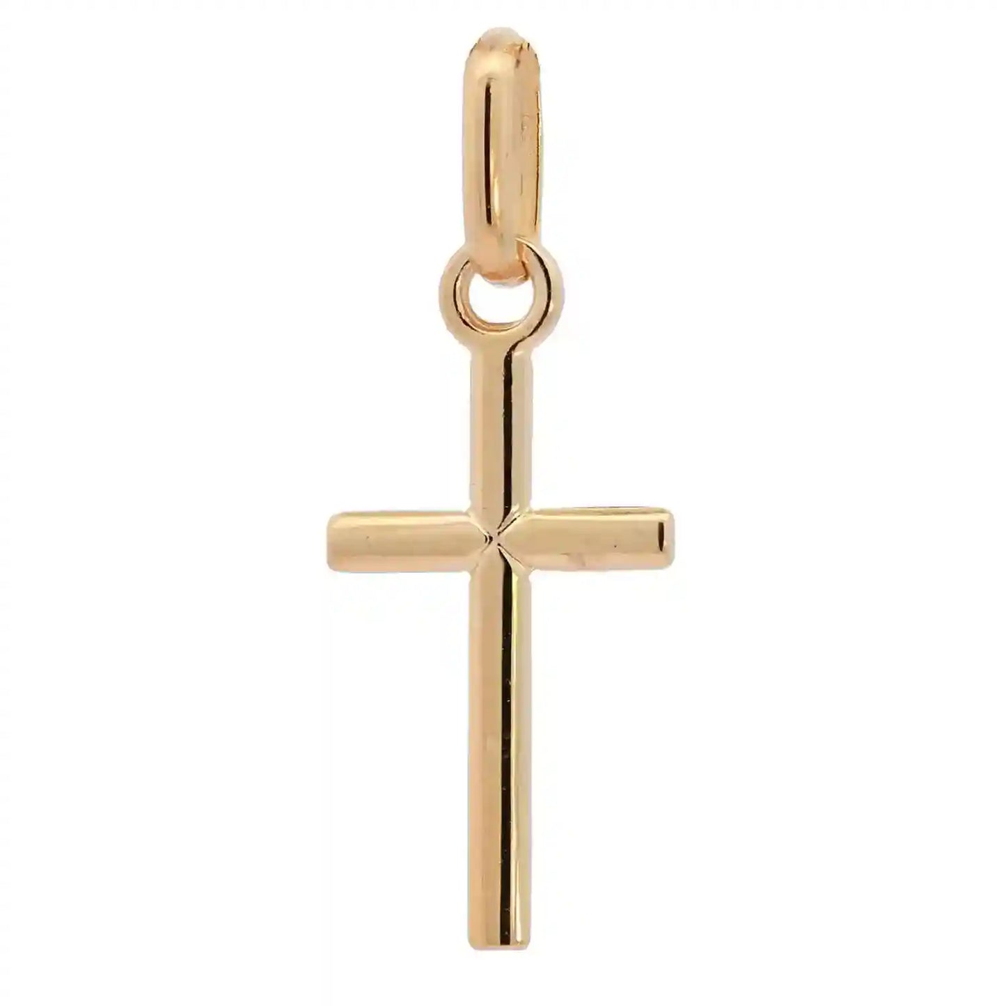Goldkette Anhänger Kreuz mit Halskette 1,1 mm massiv 333 -8 Karat Gold - Firma Holzenplotz - Silberketten-Goldketten.de 