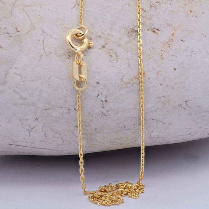 Goldkette Ankerkette diamantiert Halskette 1,0 mm 333-8 Karat Gold