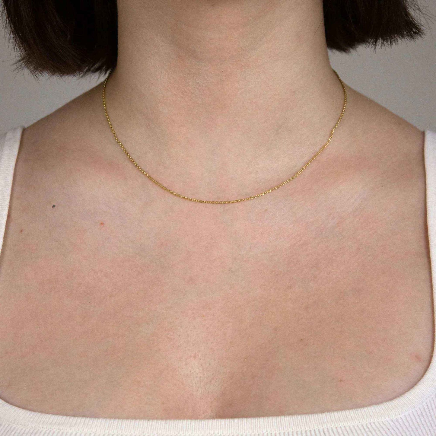 Goldkette Ankerkette diamantiert Halskette 1,2 mm 333-8 Karat Gold - Firma Holzenplotz - Silberketten-Goldketten.de 