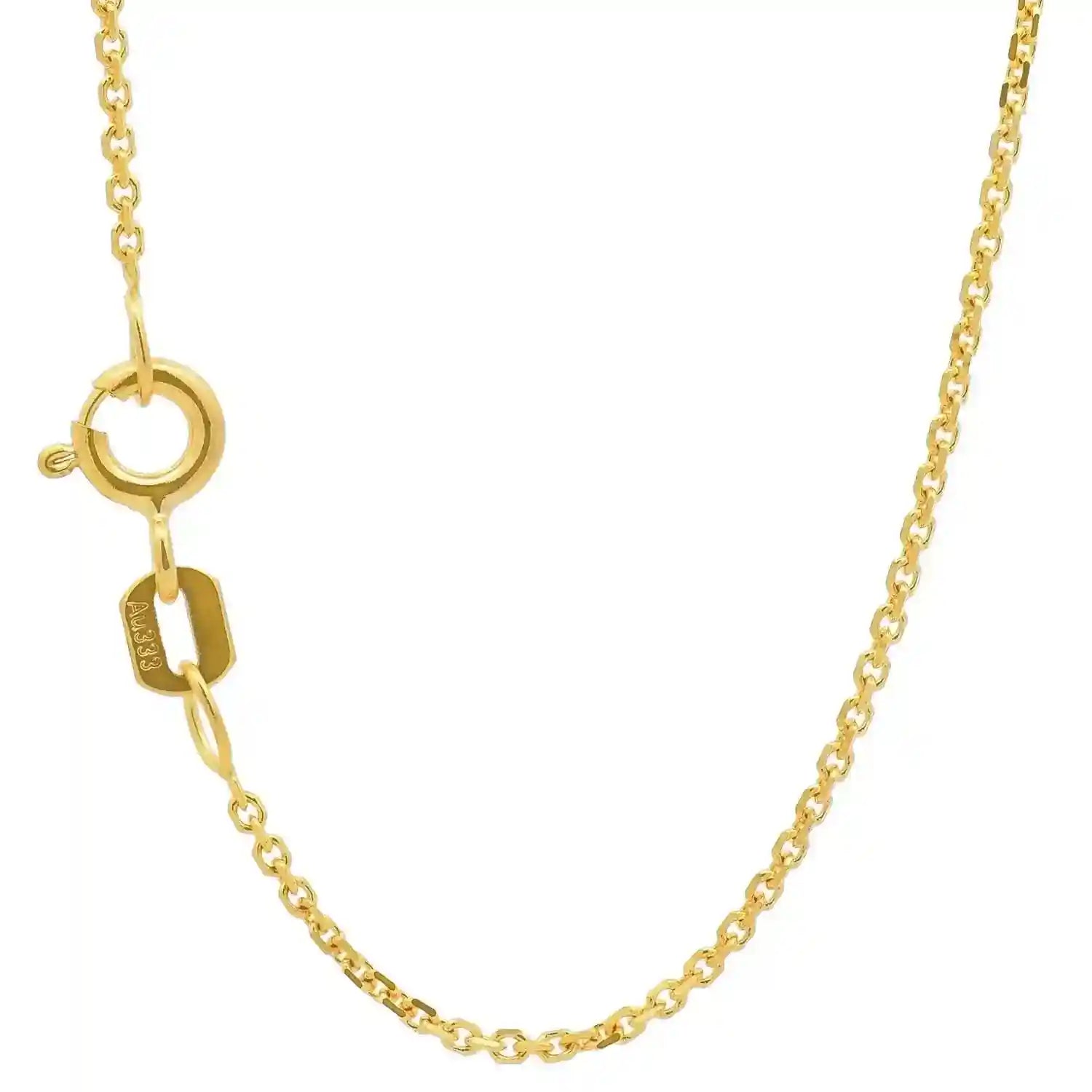 Goldkette Ankerkette diamantiert Halskette 1,2 mm 333-8 Karat Gold - Firma Holzenplotz - Silberketten-Goldketten.de 