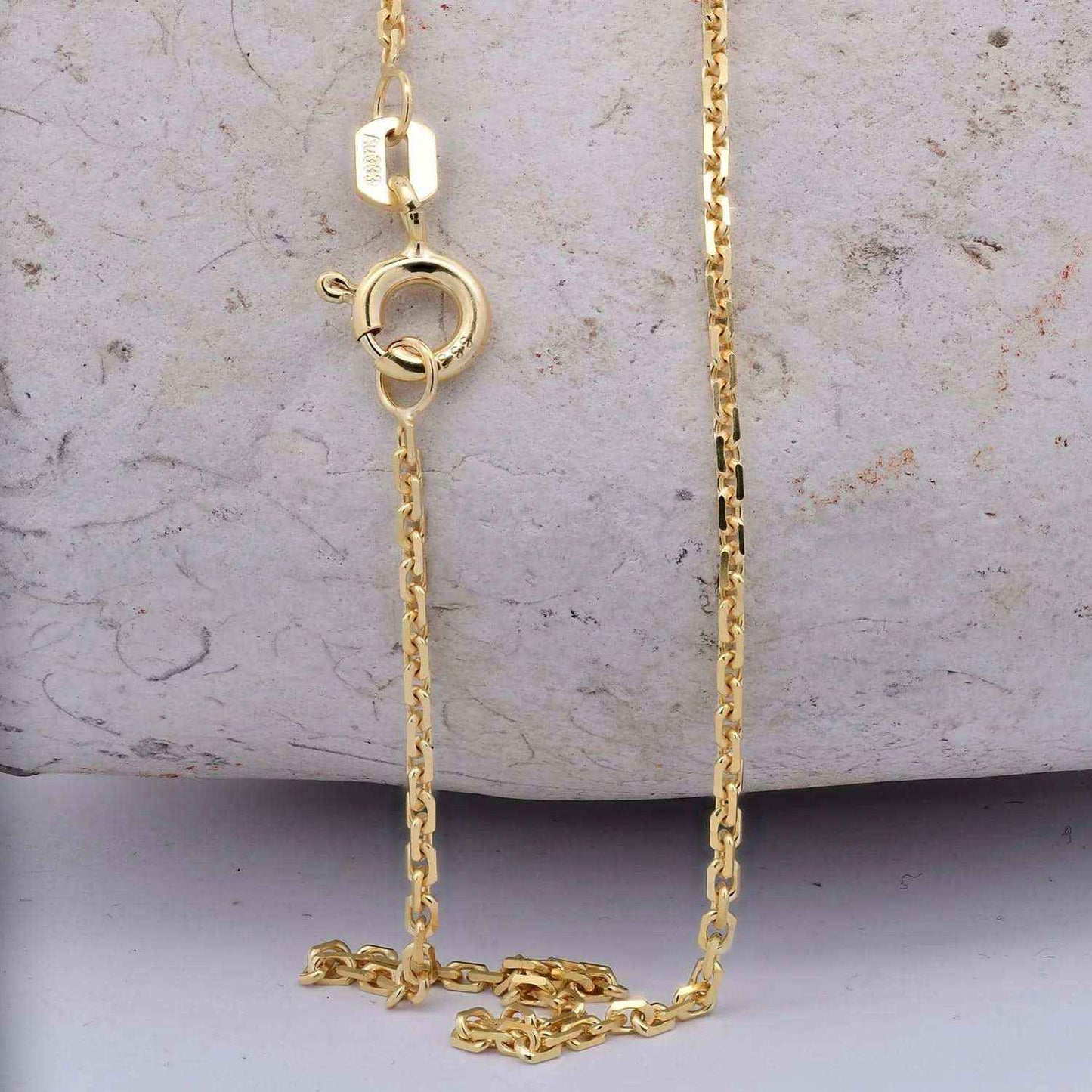 Goldkette Ankerkette diamantiert Halskette 1,6 mm 333-8 Karat Gold - Firma Holzenplotz - Silberketten-Goldketten.de 