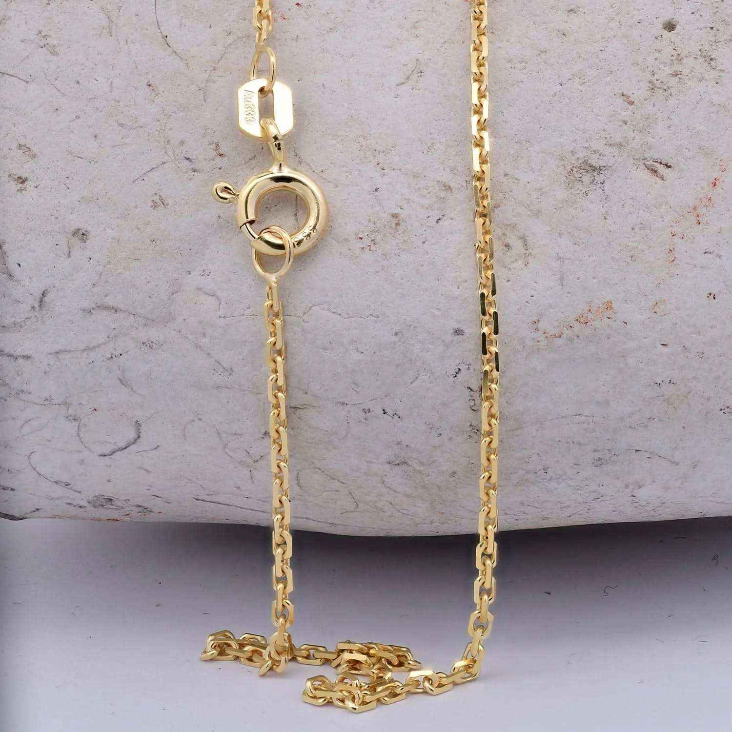 Goldkette Ankerkette diamantiert Halskette 1,6 mm 333-8 Karat Gold - Firma Holzenplotz - Silberketten-Goldketten.de 
