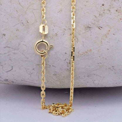 Goldkette Ankerkette diamantiert Halskette 1,8 mm 333-8 Karat Gold