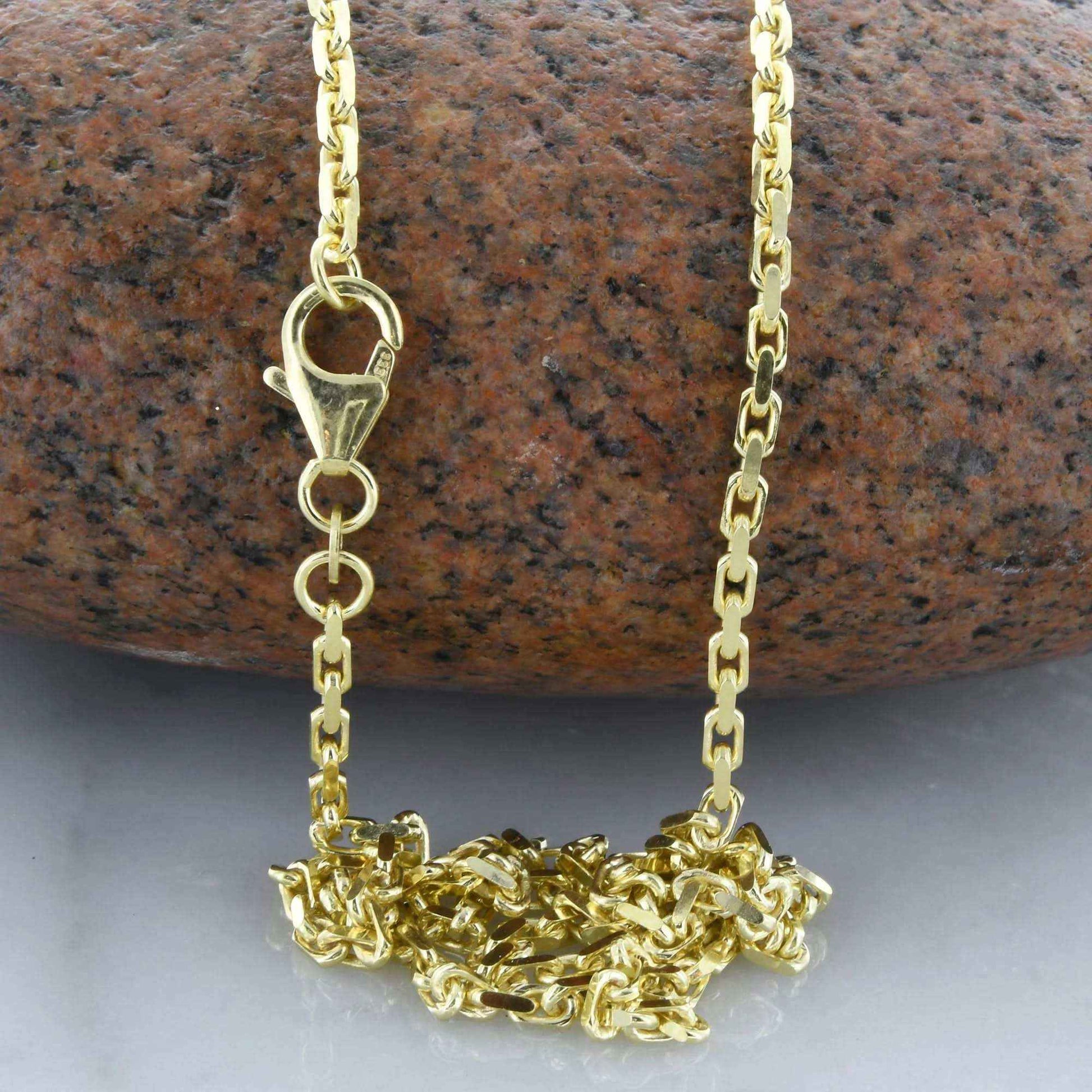 Goldkette Ankerkette diamantiert Halskette 2,0mm echt 333-8 Karat Gold - Firma Holzenplotz - Silberketten-Goldketten.de 