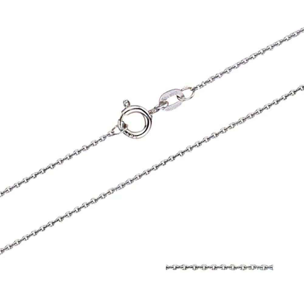 1,1 mm 45 cm 585 - 14 Karat Weißgold Ankerkette rund massiv Gold hochwertige Goldkette  2 g