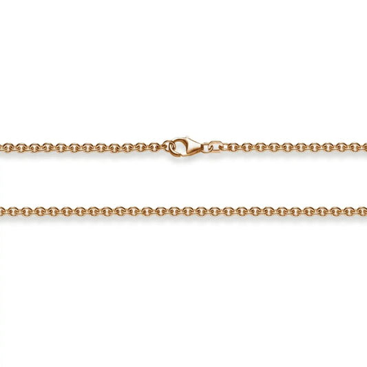 2,8 mm 45 cm 585 - 14 Karat Gold Halskette Ankerkette rund massiv Rotgold hochwertige Goldkette 9,65  g