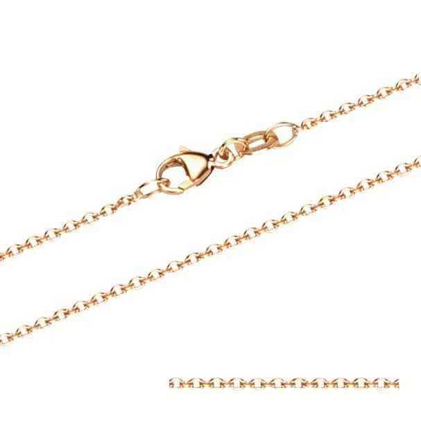 1,1 mm 60 cm 750 - 18 Karat Gold Halskette Ankerkette rund massiv Gold hochwertige Goldkette  3,5 g