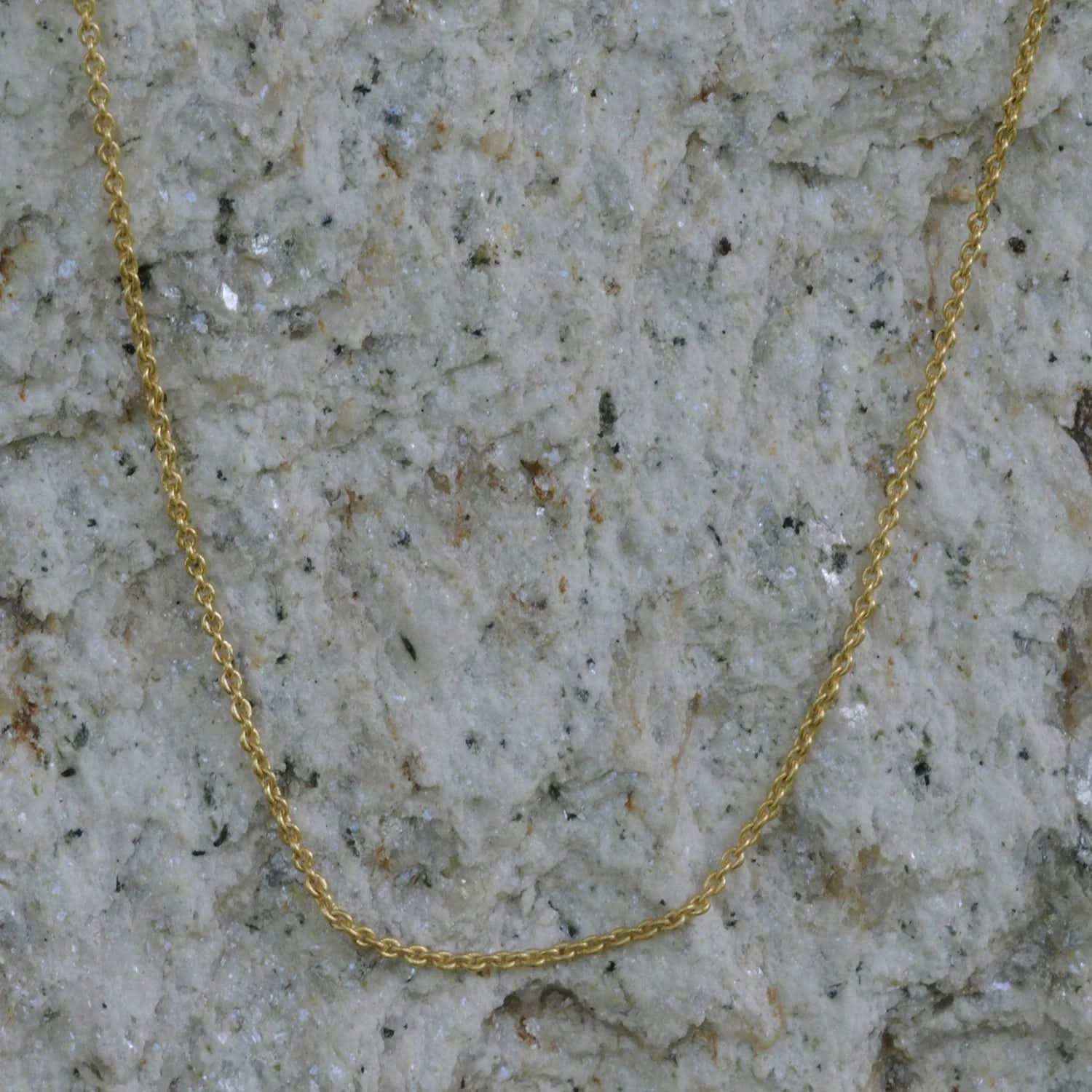 1,1 mm 60 cm 750 - 18 Karat Gold Halskette Ankerkette rund massiv Gold hochwertige Goldkette  3,5 g