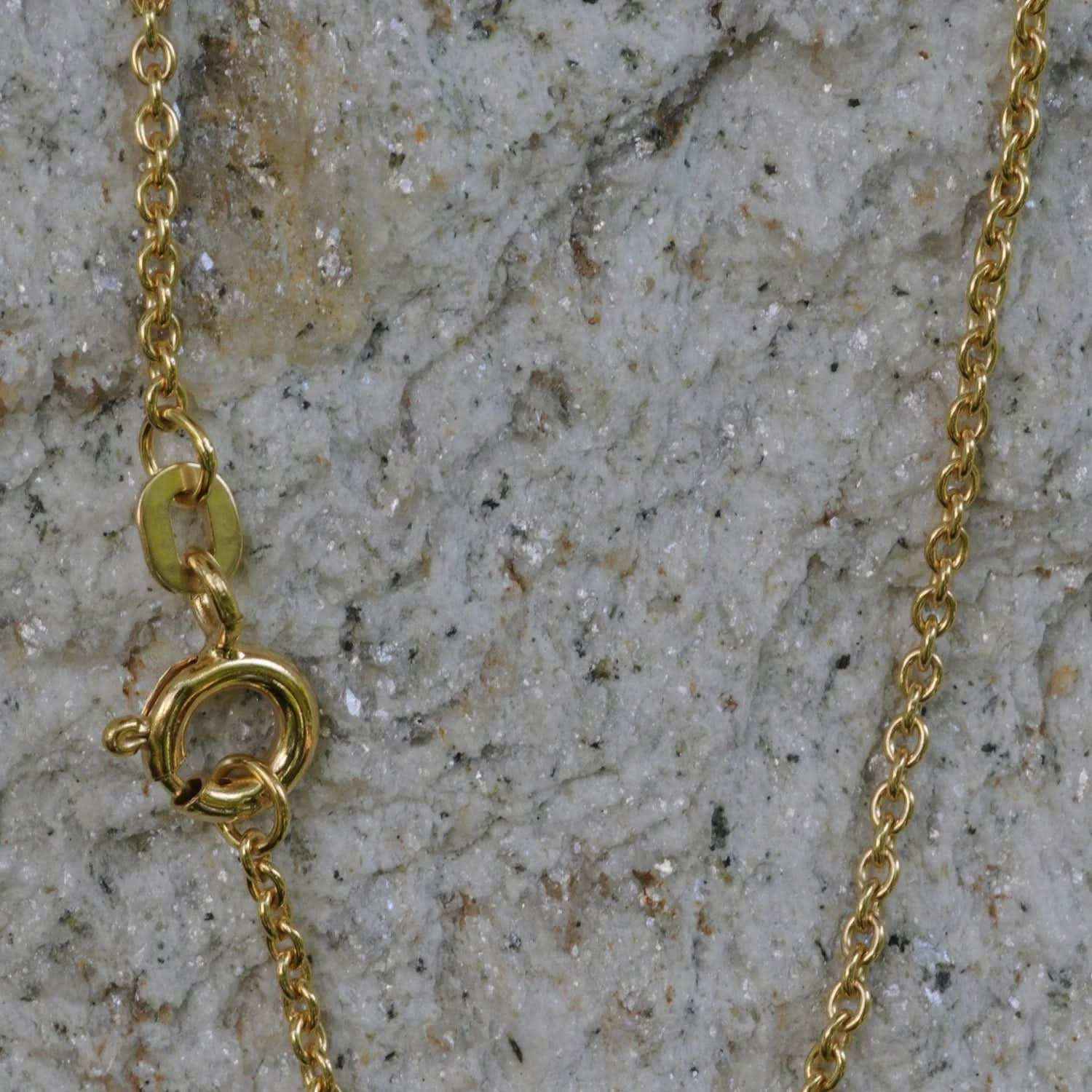 1,5 mm 70 cm 585 - 14 Karat Gold Halskette Ankerkette rund massiv Gold hochwertige Goldkette  4,3 g
