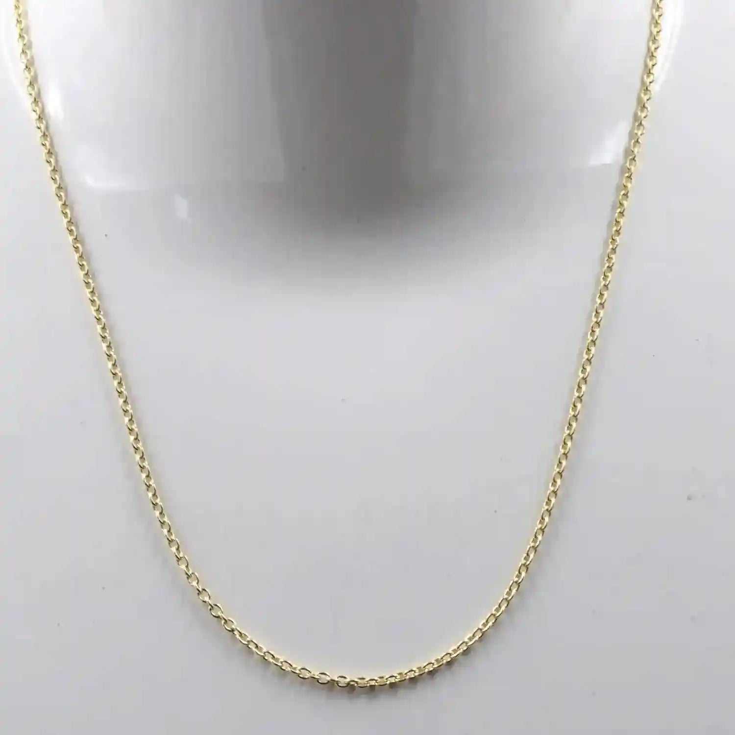 1,5 mm 70 cm 585 - 14 Karat Gold Halskette Ankerkette rund massiv Gold hochwertige Goldkette  4,3 g