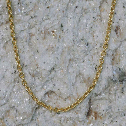 1,5 mm 70 cm 585 - 14 Karat Gold Halskette Ankerkette rund massiv Gold hochwertige Goldkette  4,3 g