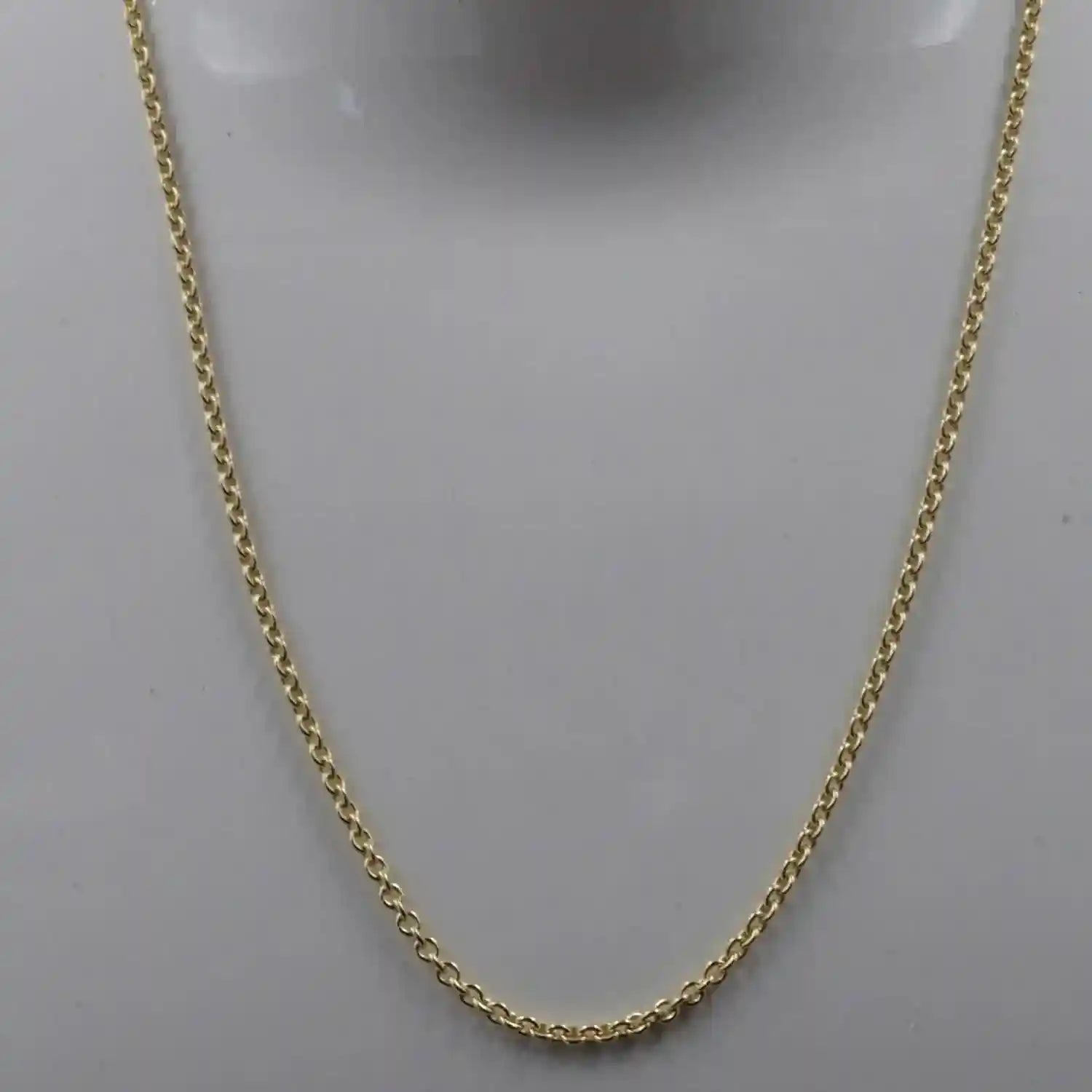 2,4 mm 80 cm 585 - 14 Karat Gold Halskette Ankerkette rund massiv Gold hochwertige Goldkette  13,3 g