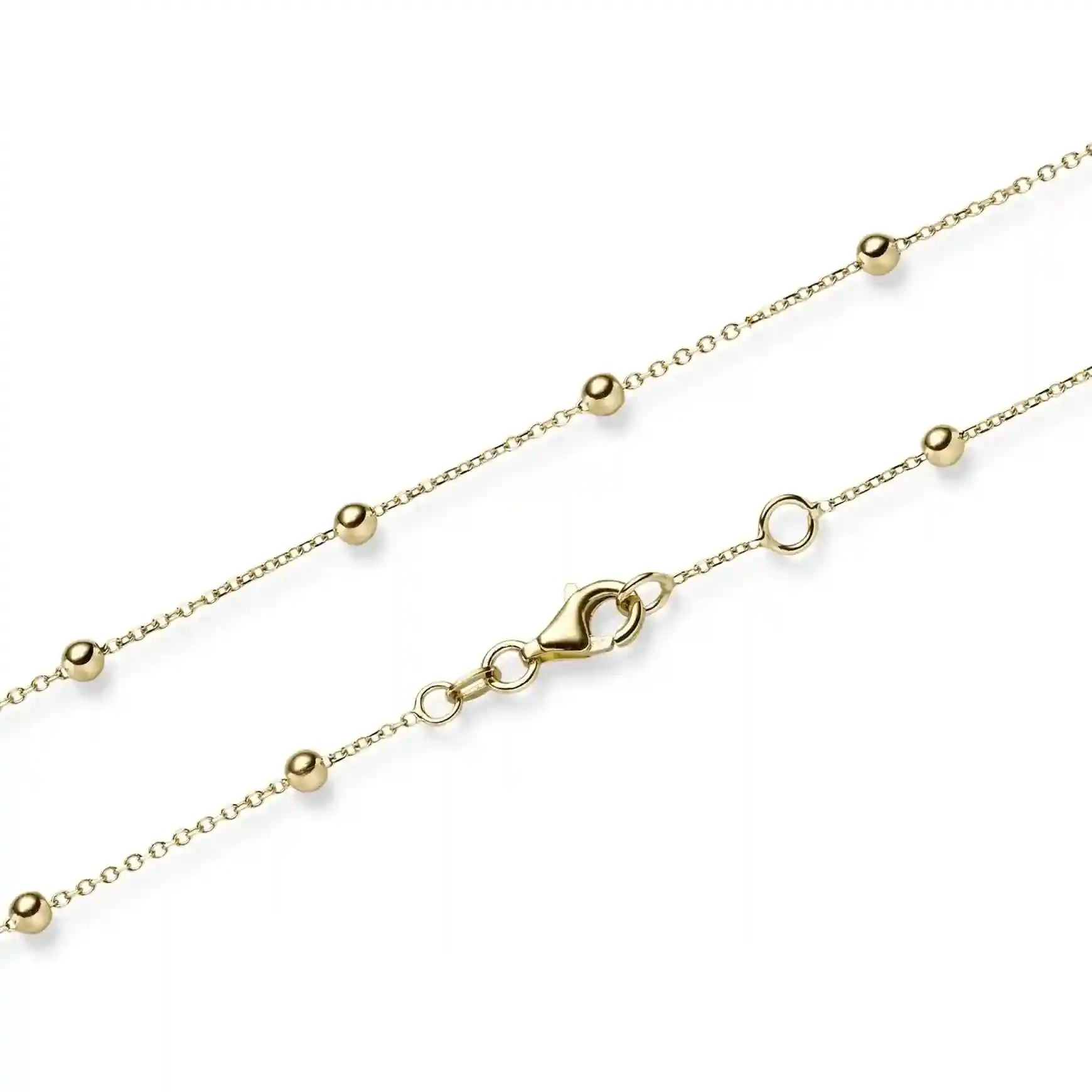 Goldkette Ankerkette mit Kügelchen 1,0 mm massiv 585-14 Karat Gold - Firma Holzenplotz - Silberketten-Goldketten.de 