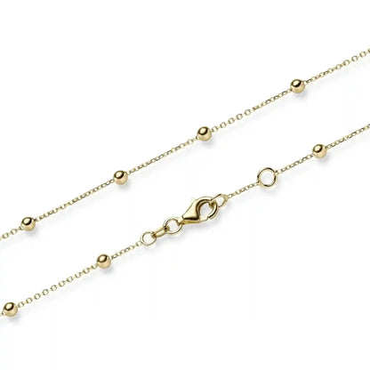 Goldkette Ankerkette mit Kügelchen 1,0 mm massiv 585-14 Karat Gold - Firma Holzenplotz - Silberketten-Goldketten.de 