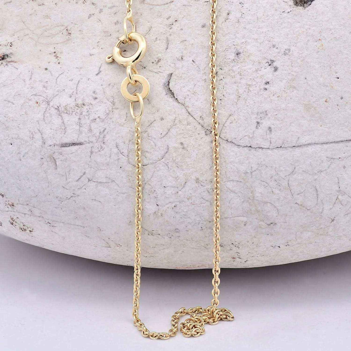 Goldkette Ankerkette rund Halskette 1,1 mm massiv 333 - 8 Karat Gold - Firma Holzenplotz - Silberketten-Goldketten.de 