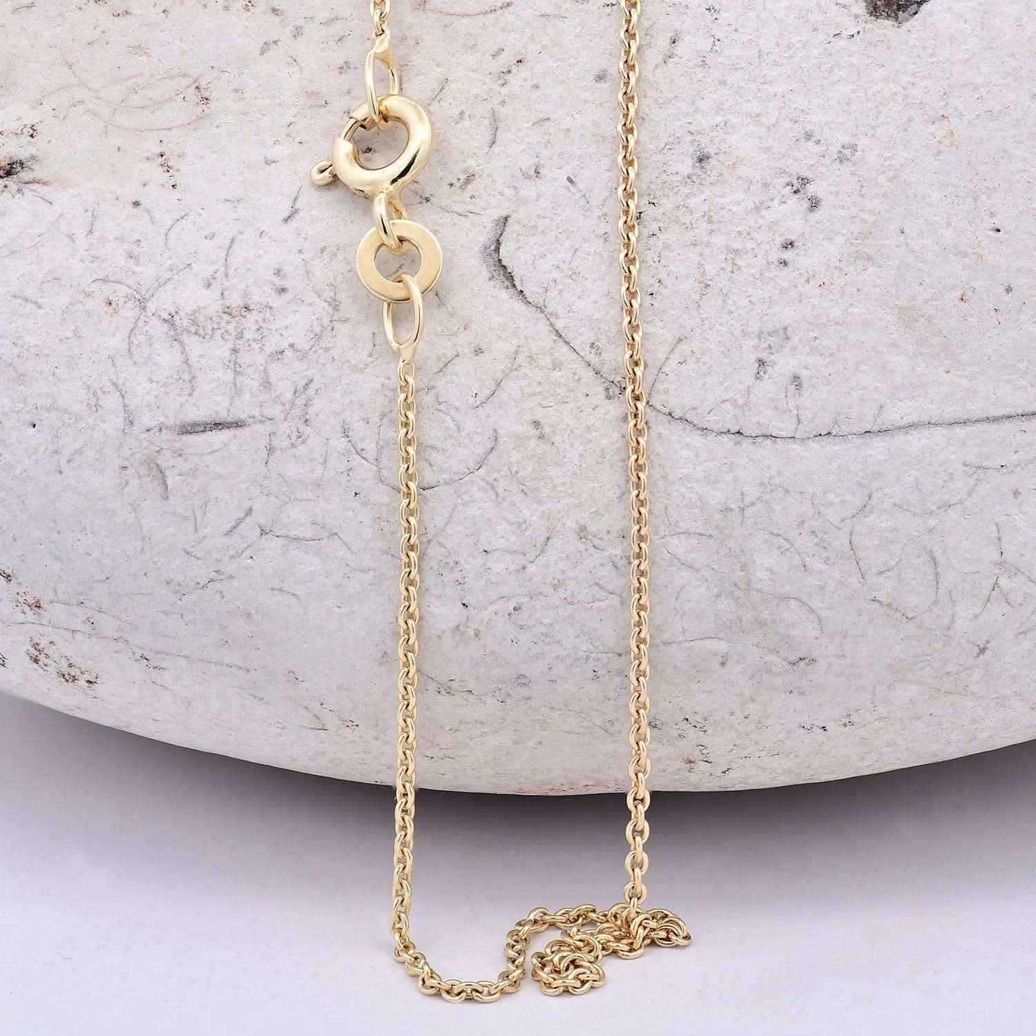 Goldkette Ankerkette rund Halskette 1,1 mm massiv 333 - 8 Karat Gold - Firma Holzenplotz - Silberketten-Goldketten.de 