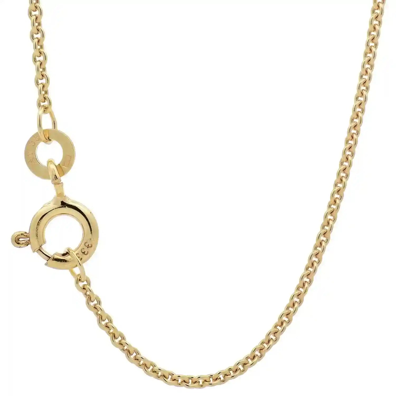 Goldkette Ankerkette rund Halskette 1,3 mm massiv 333 - 8 Karat Gold - Firma Holzenplotz - Silberketten-Goldketten.de 