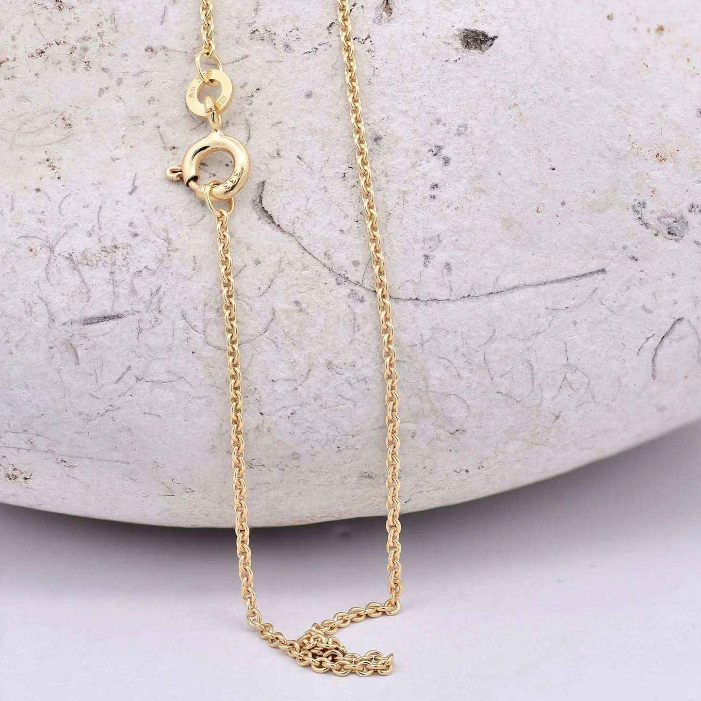 Goldkette Ankerkette rund Halskette 1,3 mm massiv 333 - 8 Karat Gold - Firma Holzenplotz - Silberketten-Goldketten.de 