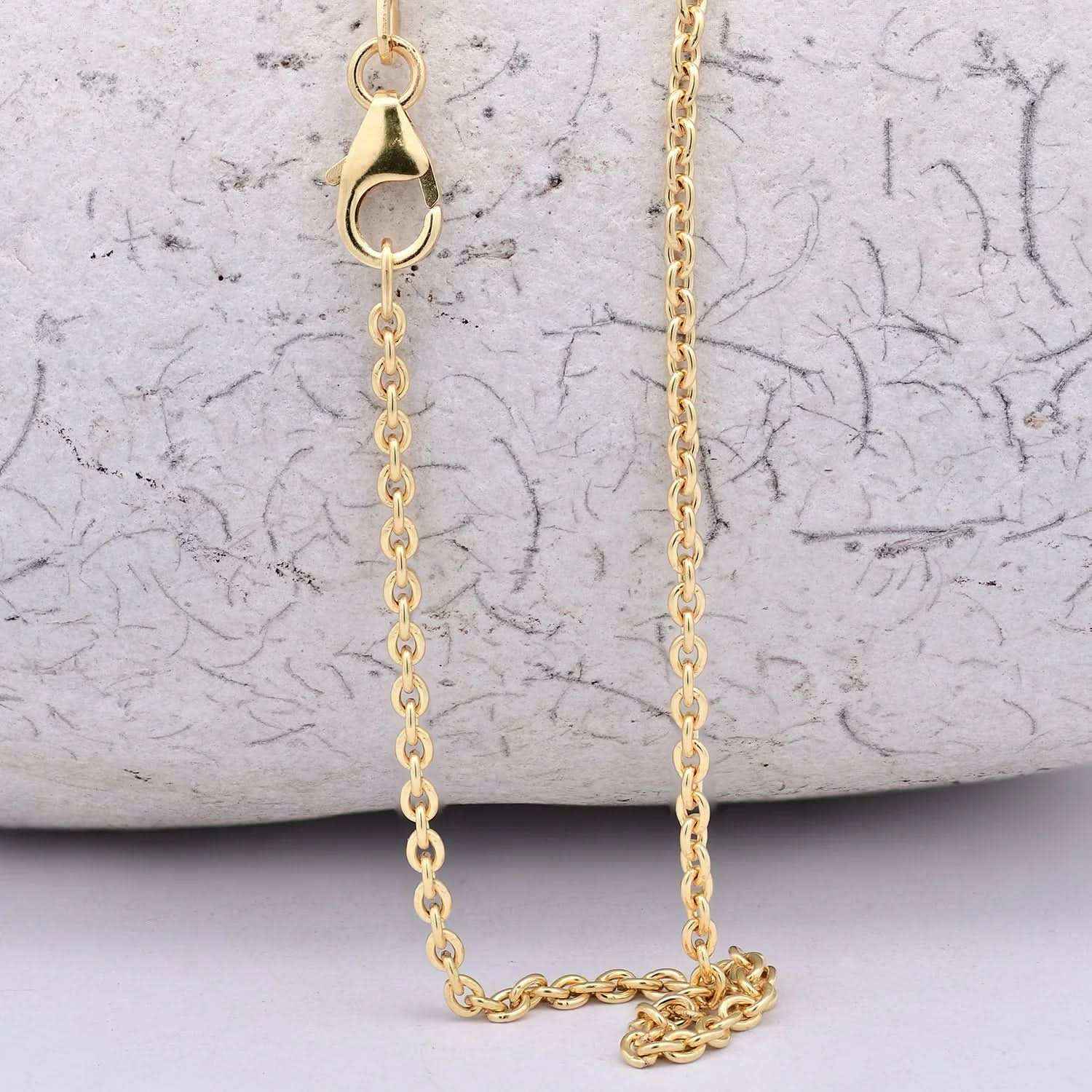 Goldkette Ankerkette rund Halskette Breite 1,9 mm - 333 - 8 Karat Gold - Firma Holzenplotz - Silberketten-Goldketten.de 