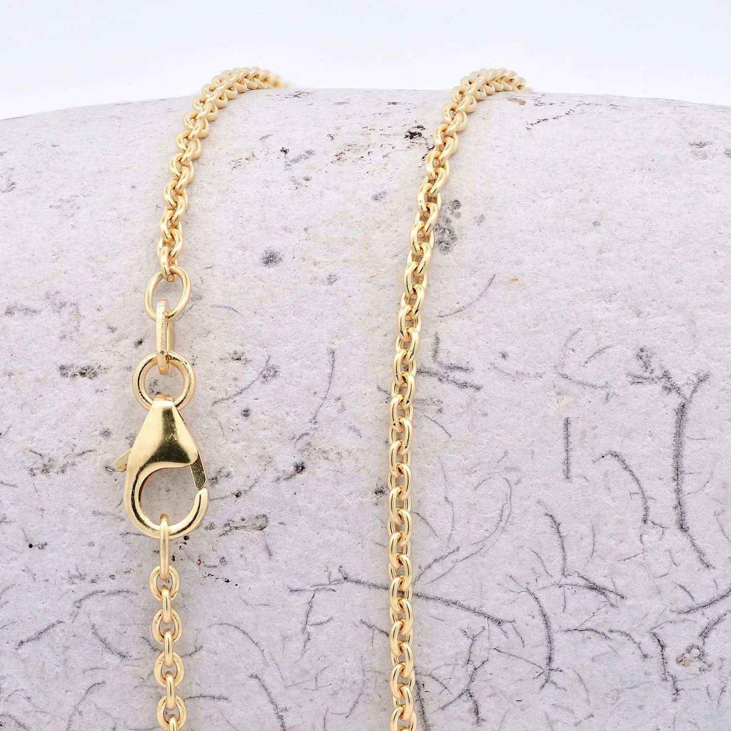 Goldkette Ankerkette rund Halskette Breite 1,9 mm - 333 - 8 Karat Gold - Firma Holzenplotz - Silberketten-Goldketten.de 