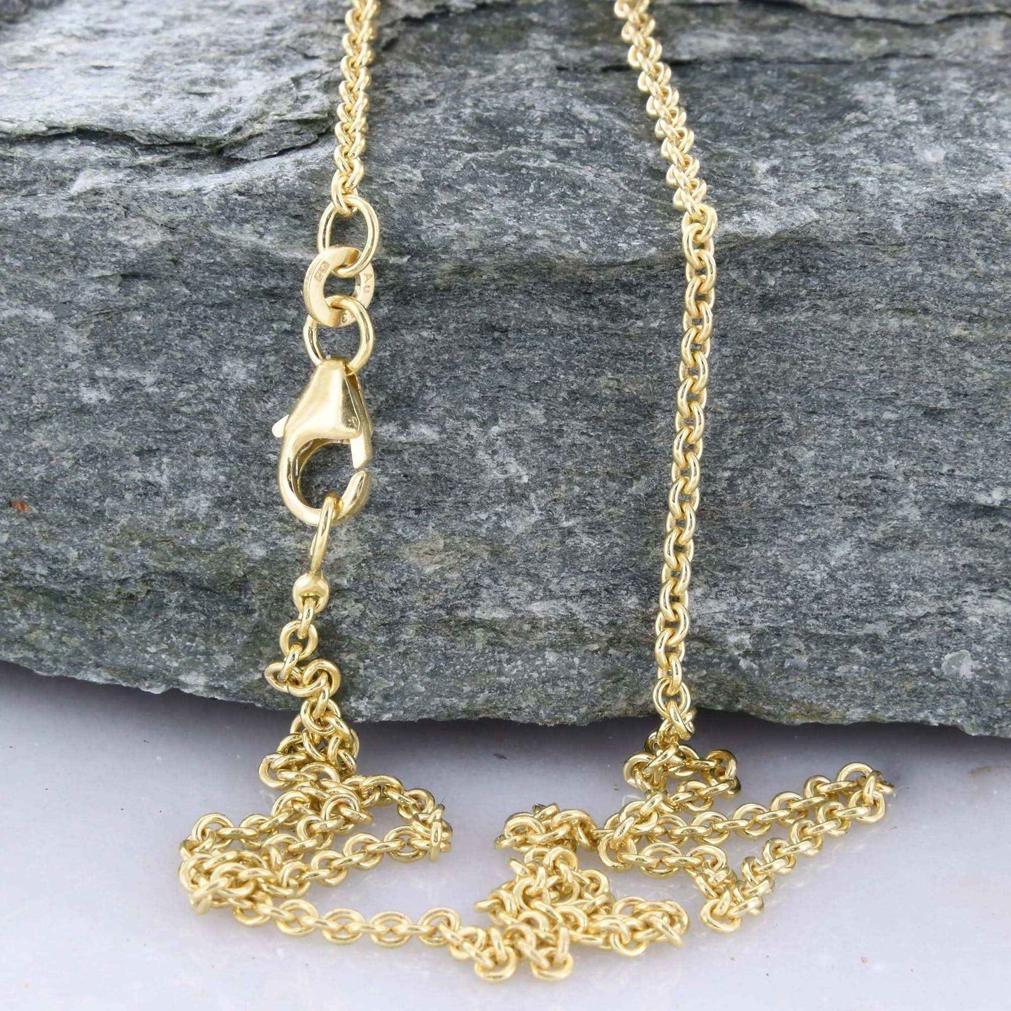 Goldkette Ankerkette rund Halskette massiv 333 - 8 Karat Gold Auswahl - Firma Holzenplotz - Silberketten-Goldketten.de 