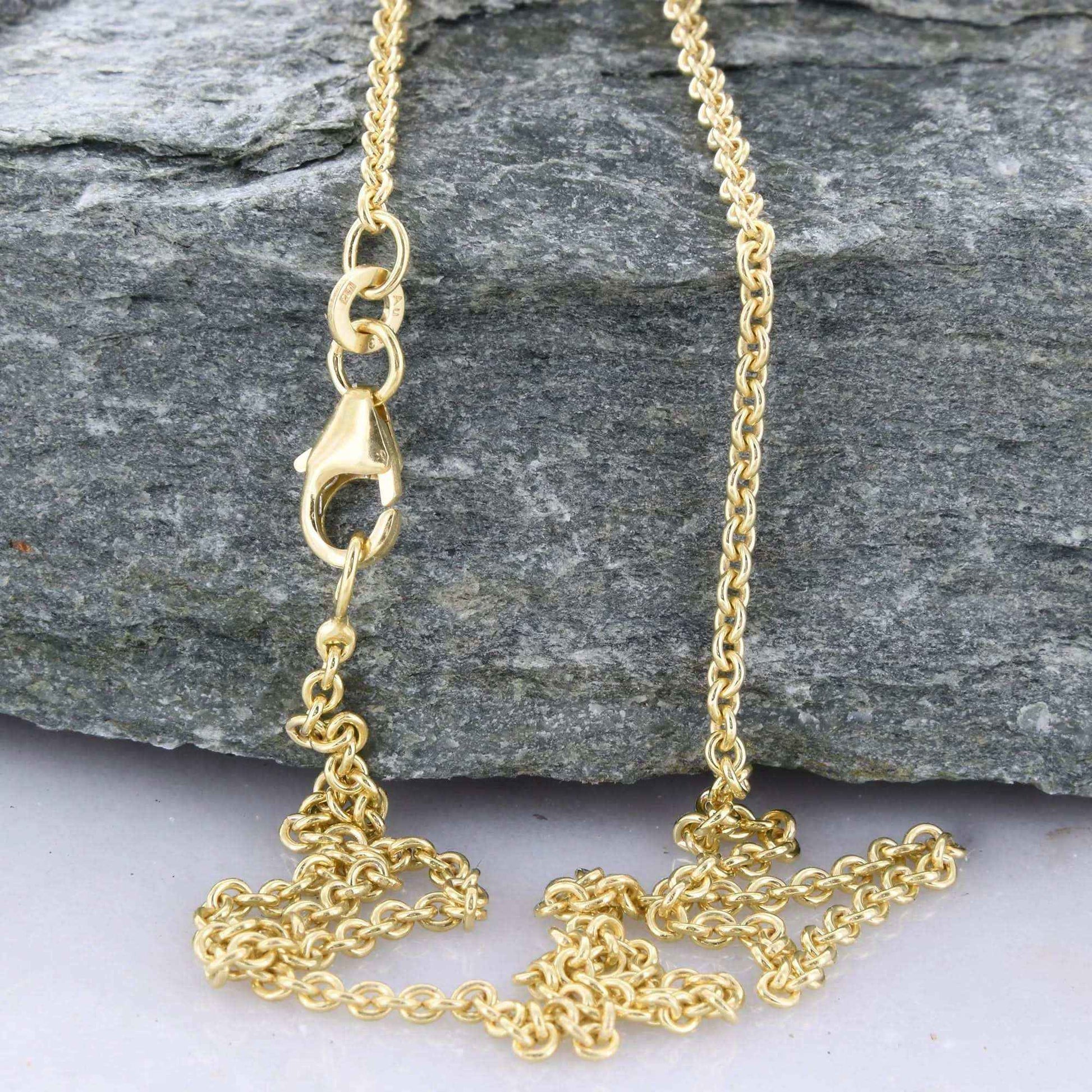 Goldkette Ankerkette rund Halskette massiv 333 - 8 Karat Gold Auswahl - Firma Holzenplotz - Silberketten-Goldketten.de 