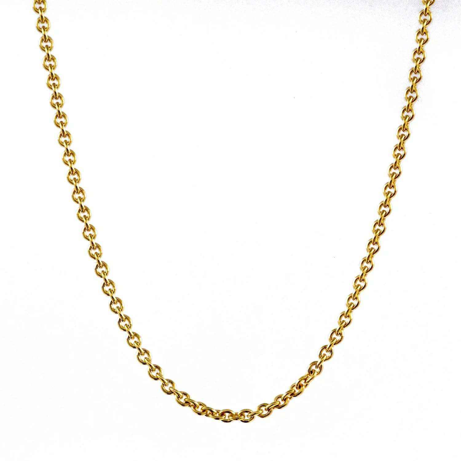 Goldkette Ankerkette rund Halskette massiv 333 - 8 Karat Gold Auswahl - Firma Holzenplotz - Silberketten-Goldketten.de 
