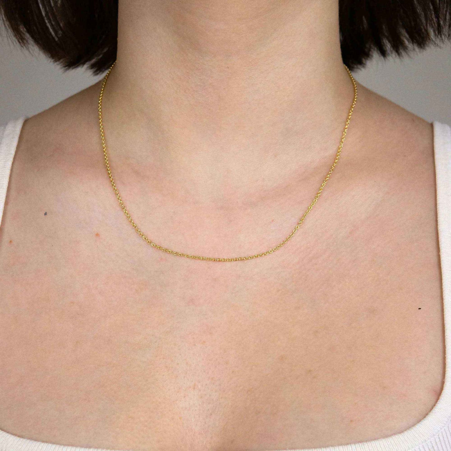 Goldkette Ankerkette rund Halskette massiv 333 - 8 Karat Gold Auswahl - Firma Holzenplotz - Silberketten-Goldketten.de 