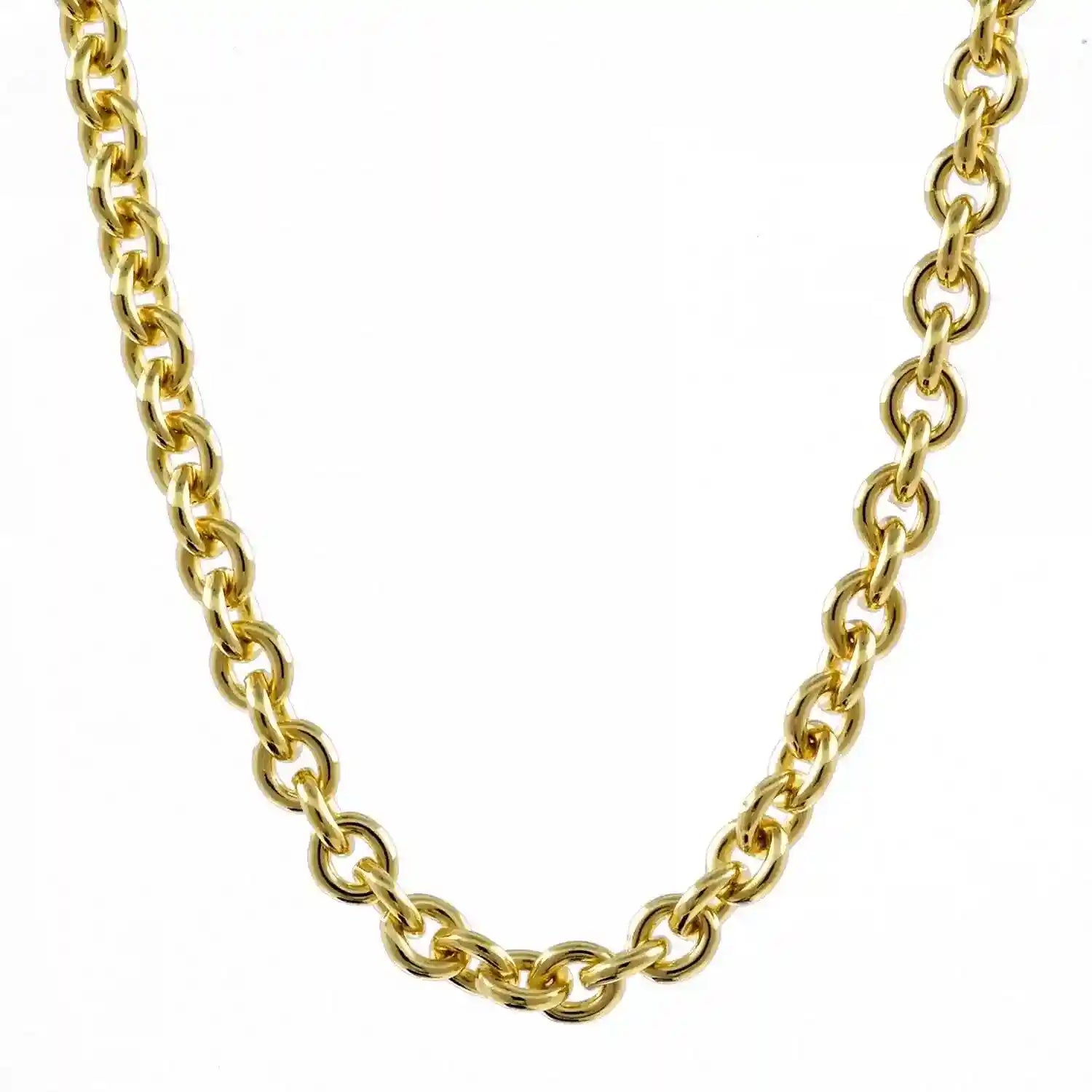 Goldkette Ankerkette rund Halskette massiv 333 - 8 Karat Gold Auswahl - Firma Holzenplotz - Silberketten-Goldketten.de 
