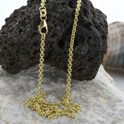 Goldkette Ankerkette rund Halskette massiv 333 - 8 Karat Gold Auswahl - Firma Holzenplotz - Silberketten-Goldketten.de 