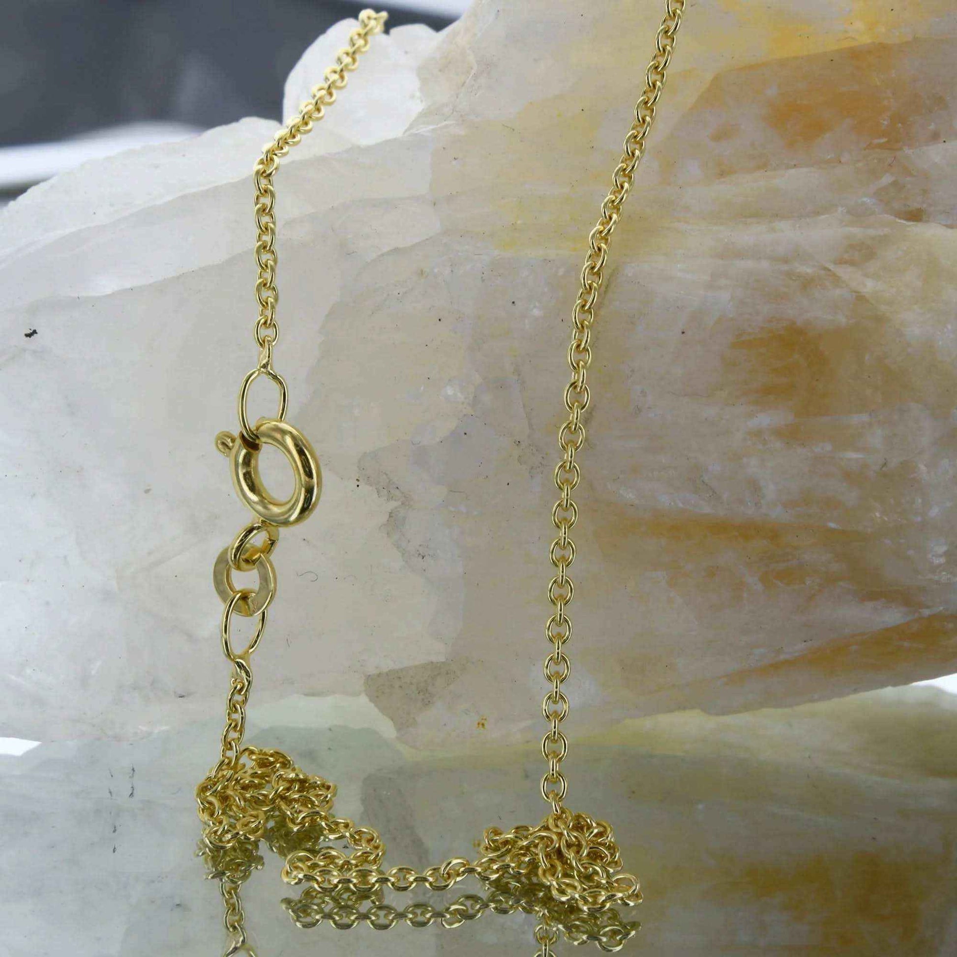 Goldkette Ankerkette rund Halskette massiv 333 - 8 Karat Gold Auswahl - Firma Holzenplotz - Silberketten-Goldketten.de 