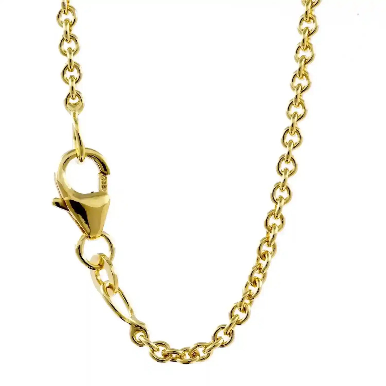 Goldkette Ankerkette rund Halskette massiv 333 - 8 Karat Gold Auswahl - Firma Holzenplotz - Silberketten-Goldketten.de 