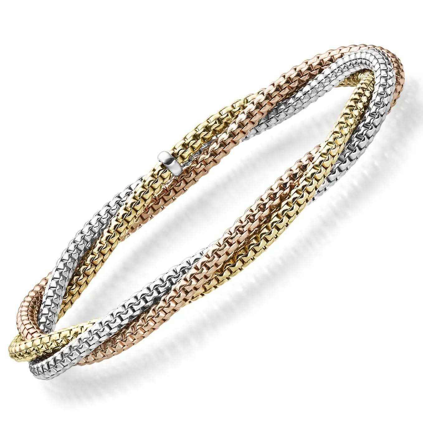 Goldkette Armband Armkette  elastisch 6,0 mm 585-14 Karat Gold