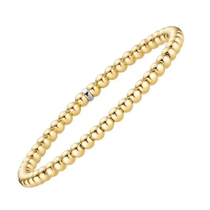 Goldkette Armband Armkette Kugel elastisch 4 mm 585-14 Karat Gold