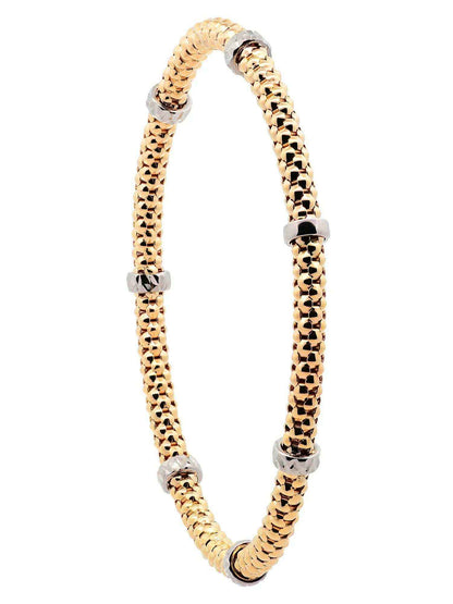 Goldkette Armband Armkette  mit Rollo elastisch 4 mm 585-14 Karat Gold